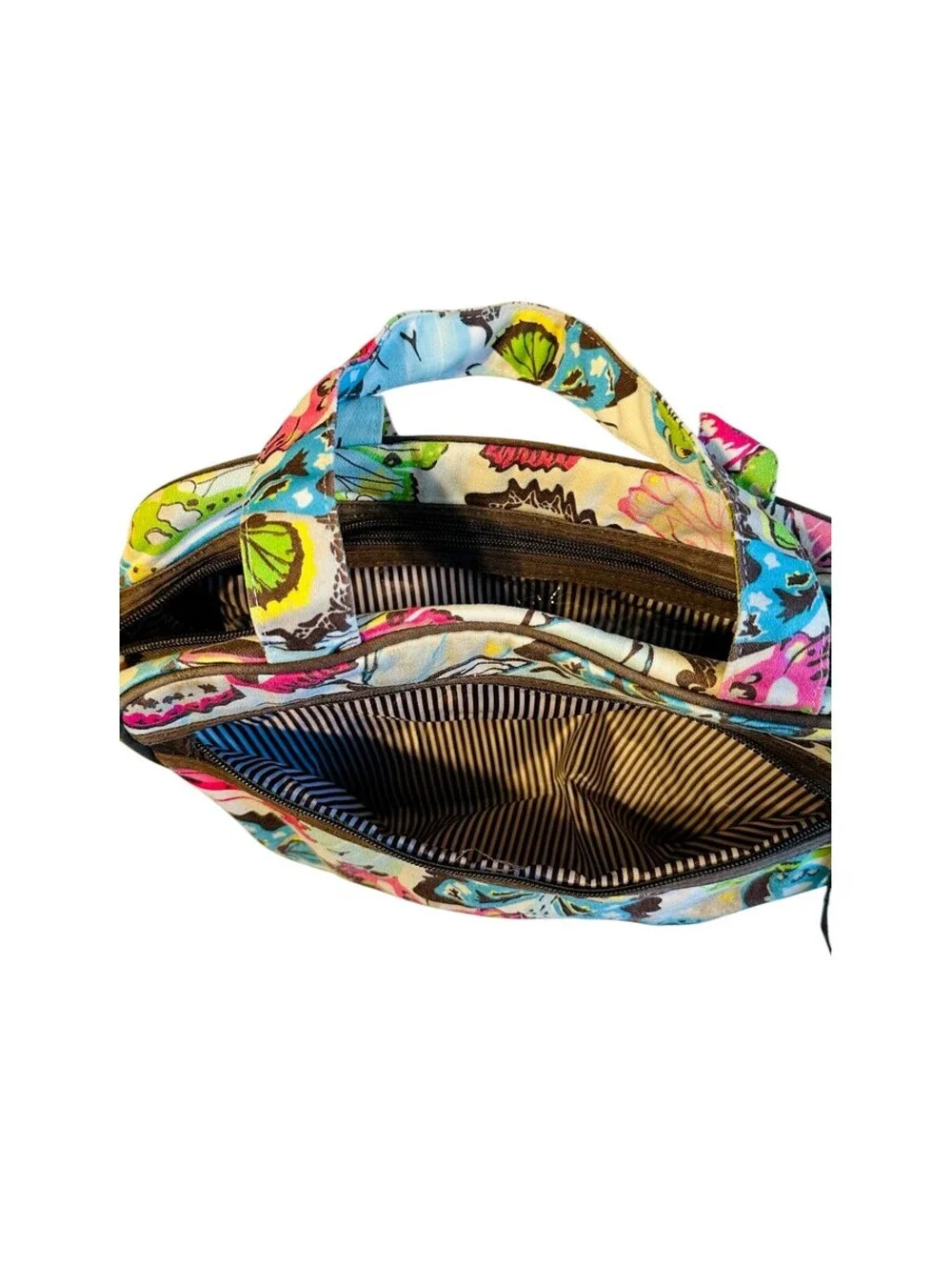 Thirty-One Multicolored Butterfly Cosmetic Bag